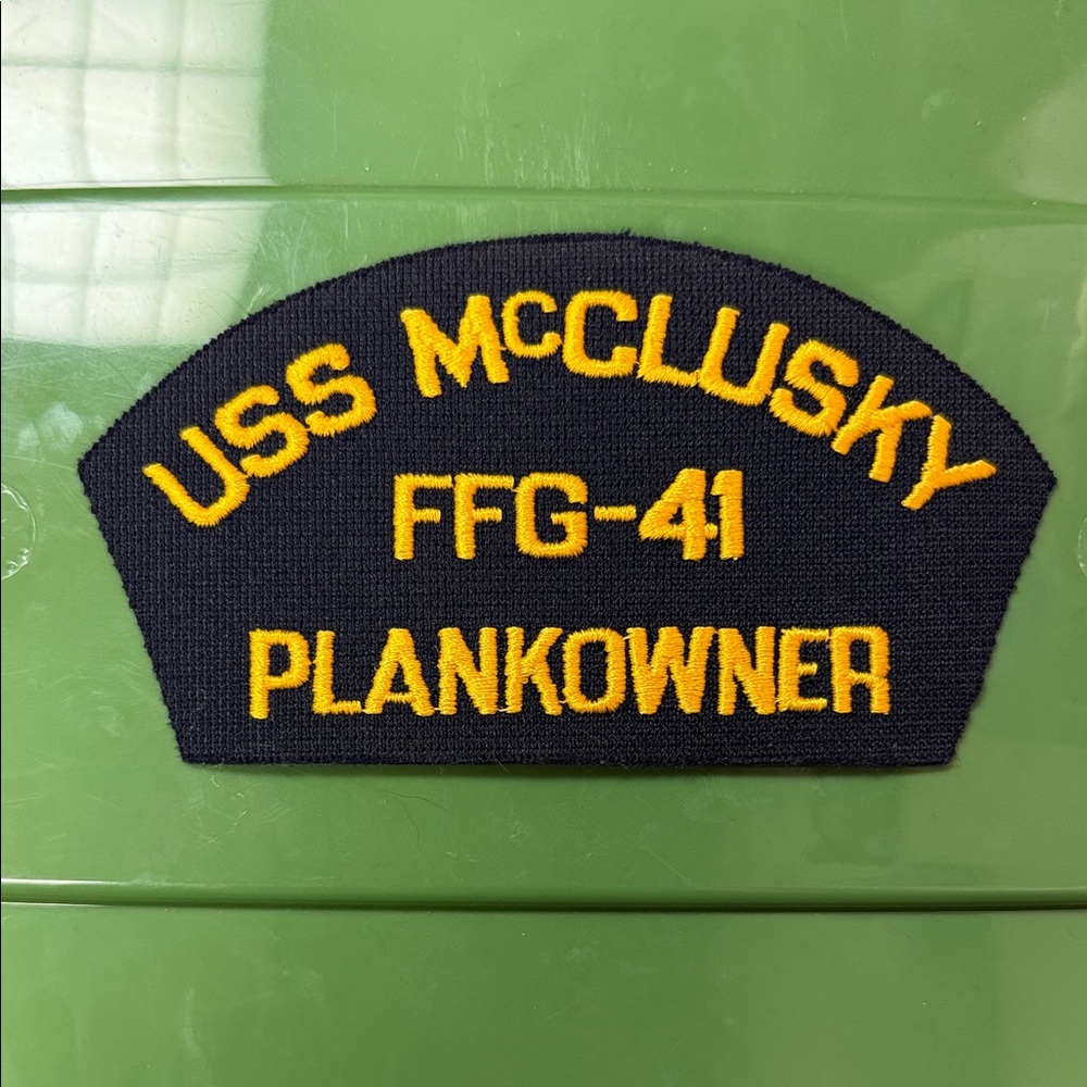 USS McClusky FFG-41 Plankowner embroidered naval Patch